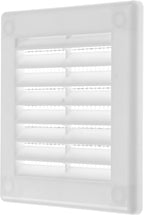 Vent Systems 3" x 3" (Opening Dimensions) - Pack of 5 - White Plastic Soffit Vent Cover - Durable Flat Square Air Vent Grille with Mesh Screen - Ventilation Grill Wall & Ceiling Indoor & Outdoor