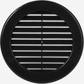 Vent Systems 4" Inch (Opening Dimensions) - Pack of 100 - Black Soffit Vent Cover - Plastic Round Air Vent Grille - Built-in Mesh Screen - HVAC Register Louver for Bathroom, Home, Kitchen