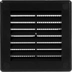 Vent Systems 3" x 3" Inch (Opening Dimensions) - Pack of 5 - Plastic Black Soffit Vent Cover - Flat Square Air Vent Grille - Air Vent Deflector - HVAC 4" x 4" Inch (Overall Dimensions)