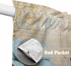 Spring Flowers Swag Valances for Windows, Vintage Rustic Tulips Floral Butterfly Khaki Rod Pocket Kitchen Curtains Valance, Kitchen Window Curtains Swag for Cafe Living Room, 2 Panels, 36x45 inch