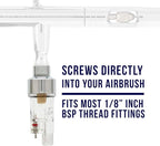 Master Airbrush In-Line Mini Air Filter Water Trap - 1/8" BSP Threads - Airbrush Moisture Trap & Air Compressor Accessory (Connects directly onto airbrushes and hoses with 1/8" threads)