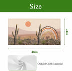 Fluorescent Light Covers for Ceiling Lights Cactus Desert Magnetic Light Filters 1 Pack 4x2 ft Sun Mountain Rainbow Bohemian Style Ceiling Lights Cover for Classroom Office School Home Drop Lamp Decor