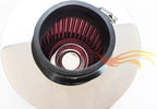 Rtunes Racing Universal Clamp-On Air Filter, Standard Cone, Dry Washable Design, Multiple Inlet Sizes (Red, 3.5" Inch)