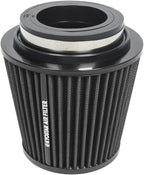 KYOSTAR Universal 3/3.5/4" (75/89/100mm) High-Flow Air Filter, Reusable Cone Cold Air Intake, High Performance, Clamp-On Car High Flow Air Kit, Flange Diameter: 3/3.5/4 Inch, Height: 6.2 Inch, Black