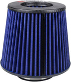 KYOSTAR Carbon Fiber 3" (76mm) High-Flow Air Filter, Reusable Cone Cold Air Intake, High Performance, Washable, Clamp-On High Flow Air Kit, Flange Diameter: 3 Inch, Filter Height: 6.7 Inch, Blue