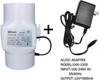 3 Inch 53 Cfm Inline Duct Ventilation Fan HVAC Exhaust Intake Fans 12V 10W Vent Blower for Hydroponics Grow Tent Attic Kitchen (Color : NO Adjustable Speed, Size : 10w)
