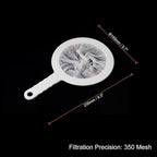 PATIKIL 9"x6" Food Filter Strainer, 350 Mesh, White, Polypropylene, Nylon