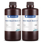 ANYCUBIC Water Washable 3D Printer Resin 2.0, 405nm High Precision 3D Resin, Low Shrinkage Photopolymer Resin for 4K/8K/12K Capable LCD DLP Resin 3D Printer (Grey + Grey, 2000g)