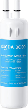 BOGDA W10295370A Water Filter Replacement Fit for EDR1RXD1, WHR1RXD1, Filter 1, W10295370, KAD1RXD1, P8RFWB2L, P8WB2L, P4RFWB, P5WB2L, 46-9081, 46-9930 Compatible with Whirl-pool Ken-more (1 Filters)
