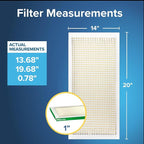 Filtrete 14x20x1 AC Furnace Air Filter, MERV 8, MPR 700, Tough on Pollen, Easy on Airflow, 3-Month Pleated 1-Inch Electrostatic Air Cleaning Filter, 4-Pack (Actual Size 13.688 x 19.688 x 0.78 in)