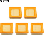 Air Filter Replacement 4180 141 0300 for KM91R/KM131/FS89/FS91/FS111/FS131/FS311 String Trimmer and Brush Cutter Models 5 Pack for Outdoor Power Equipment