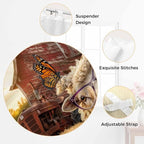 Farm Sheep Living Room Curtains 84 Inch Length, Window Curtains Tab Top, Farmhouse Barn Funny Animals Butterfly Light Filtering Window Treatments Drapes 42"x84" 2 Panel
