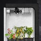 iPower 4" 195 CFM Inline Fan with Upgrade Air Carbon Filter, 8 FT Black Ducting & Rope Hanger, Ventilation System for Grow Tent, Hydroponics, Air Circulation