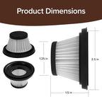 Horsepower Duck Replacement filters for Handheld Portable Vacuum, AS SEEN ON TV, Helps Remove Dust, and Allergens, and helps Keep your Duck Working its Best (Vacuum Not Included)