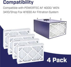4 Pack 5-Micron Outer Air Filter Replacement Compatible with WEN 3410/ POWERTEC AF4000/ Shop Fox W1830/ Grizzly G0738 Air Filtration System. Compared to Part 90243-027-2