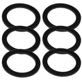 6PCS Sealing Ring for Kitchen Sink Filter, Flat Rubber Gasket for Drain Pipe, Gasket for Waste Pipe, 2.09-inch Drain Pipe, Siphon Pipe for Sink Odor Collector, 53mm Inclined Sliding Joint Rubber Ring