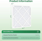 MERV-10 Air Filter Replacement Compatible with AlorAir CleanShield HEPA 550,Abestorm HEPA 550 Air Scrubber, 14.8" x 13.7" x 0.8" First-Stage Filtration, 10-Pack