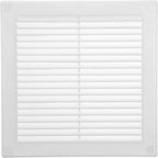 Vent Systems 6" x 6" Inch (Opening Dimensions) - Pack of 5 - Plastic White Soffit Vent Cover - Flat Square Air Vent Grille - Air Vent Deflector - HVAC 8" x 8" Inch (Overall Dimensions)