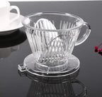 Transparent Cone Shaped Reusable Coffee Filter, Portable Drip Coffee Maker Cup, Dripper for Pure Flavor Extraction