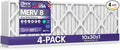 BNX TruFilter 10x30x1 Air Filter MERV 8 (4-Pack) - MADE IN USA – Dust & Pet Defense Electrostatic Pleated Air Conditioner HVAC AC Furnace Filters for Dust, Pet, Mold, Pollen MPR 600 – 700 & FPR 5