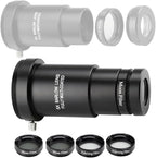 Complete Telescope Eyepiece Set - Multi-Coated Optics - 1.25 inch Eyepiece Set with 4mm, 10mm, 20mm Lenses, 5X Barlow Lens, 2 Moon Filters, 2 Polarizing Filters