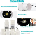 3Inch Inline Duct Fan 10W Air Extractor Booster 12V Air Diffuser Circulation Blower 53 Cfm Intake Ventilation Fan for Ducting, Vents, Grow Tents (Color : Adjustable Speed)