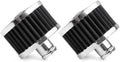 MUGE RACING 23mm Car Air Filter Universal Cold Air Intake Filter High Flow Vent Valve Cover Breather Filter (Black- 2 Pcs)