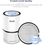 LEVOIT LV-H132 Replacement Filter, Genuine LV-H132-RF Air Purifier Filters, High-Efficiency Activated Carbon for Removal of Smoke, Odor, Allergens, Pollen, 4 Pack, Black
