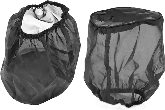 Plplaaoo Universal Air Filter Protective Cover – Black Dustproof Air Intake Filter Sock Cover with Waterproof Layer for High Flow Air Filters, Motorcycle & Off-Road Vehicles (6x6x1.2IN)