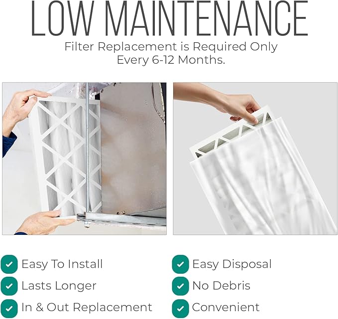 Furnace Filters 16x25x4 - HVAC Air Filter Replacement FC100A1029 Merv 11 with Homequip Easy Disposal Bag (3 Pack)
