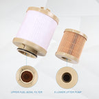 FD4616 Diesel Fuel Filter replacement for 2003-2007 Ford 6.0L F250 F350 F450 F550 Super Duty 2003-2005 Excursion Power stroke includes lower lifter pump and upper fuel bowl filter 3C3Z9N184CB