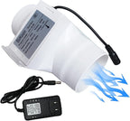 3“ Inline Duct Fan 12V 20W Inline Exhaust Blower Plastic Air Extractor Booster for Carbon Filter Grow Tent Room Basement Kitchen (Color : NO Adjustable Speed, Size : 20w)