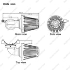 Big Sucker cone Air filter intake for harley air Cleaner Sportster Softail fatboy heritage dyna touring street road king Glide (Deep style -Black, TypeB: Touring 01-07, Softail Dyna 99-15)