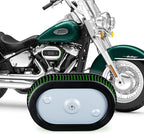 High-Flo Replacement Air Filter Element For Ventilator - Milwaukee-Eight Engine '18-later Softail and '17-later Touring and Trike Models Equipped with 114 Air Cleaner (Green 114 Air Cleaner)