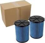 2 Pack VF5000 Wet/Dry Cartridge Replacement Filter for 5-20 Gallon Vacuums WD1450 WD0970 WD1270 WD09700 WD06700 WD1680 WD1851 RV2400A