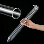 Chunful Glass Extractor Extraction Filter Tube 20" Long 50mm Diameter Thick and Sturdy Extraction Filter Tubes with Stainless Steel Clamp