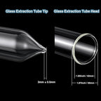 Chunful Glass Extractor Extraction Filter Tube 30" Long 50mm Diameter Thick and Sturdy Extraction Filter Tubes with Stainless Steel Clamp