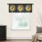 YOU ARE MY SUNSHINE Sheer Valance Curtains, Summer Sunflowers Golden Gradient Butterflies Light Filtering Kitchen Valances Rod Pocket Voile Curtain Treatment for Bedroom/Living Room/Basement 42Wx18L