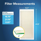 Filtrete 16.5x21.5x1 AC Furnace Air Filter, MERV 8, MPR 700, Tough on Pollen, Easy on Airflow, 3-Month Pleated 1-Inch Electrostatic Air Cleaning Filter, 4-Pack (Actual Size 16.19 x 21.19 x 0.81 in)