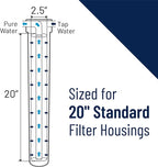 Pentair Pentek EP-20 Carbon Water Filter, 20-Inch, Whole House Carbon Block Replacement Cartridge with Bonded Powdered Activated Carbon (PAC) Filter, 20" x 2.5", 5 Micron