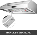 VBENLEM Pack of 6 Hood Filters 19.5W x 19.5H Inch, 430 Stainless Steel 4 Grooves Commercial Hood Filters, Range Hood Filter for Grease Rated Commercial Kitchen Exhaust Hoods