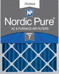 Nordic Pure 20x25x4 (19_1/2 x 24_1/2 x 3_5/8) Pleated MERV 7 Air Filter 1 Pack