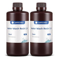 ANYCUBIC Water Washable 3D Printer Resin, 405nm High Precision UV-Curing 3D Resin, Low Shrinkage Photopolymer Resin for 8K Capable LCD DLP Resin 3D Printer Printing (Clear + Clear, 2000g)
