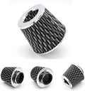 Universal Clamp-On Cold Intake Cone Air Filter 3", Washable Filter, High Flow Cone Filter, Flange Diameter 3 Inch Black