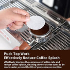 watchget 53mm Espresso Paper Filters - 500 Pcs Unbleached Coffee Filter Papers for Espresso Machine Puck Screen, Compatible with 54mm Portafilter Baskets, Replacement Paper Filters for Barista Tools