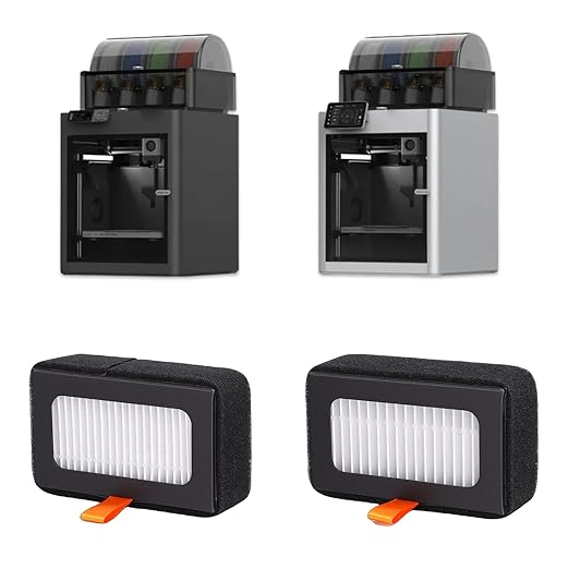 Fabater 3D Printer Air Filter Cartridge, 2PCS Activated Carbon Air Purifier Filters, Particle Absorption Filter Cartridges for P1 Series 3D Printer Filament, Easy to Install