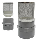 2" Stainless Steel Filter Cover Connected to 2 inch/DN50 Grey PVC Filter Water Pipe, Suction Strainers Used to Remove Debris and Reduce Solid Entry（1pcs）