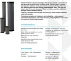 Pentair Pentek C1 Carbon Water Filter, 10-Inch, Under Sink Dual Purpose Powdered Activated Carbon-Impregnated Cellulose Replacement Cartridge, 10" x 2.5", 5 Micron, Black