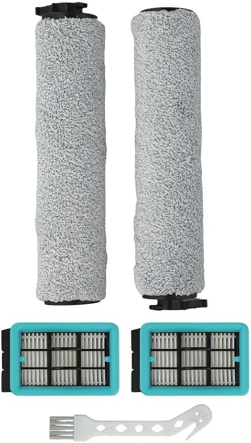 Replacement Roller Brushes and Filters Compatible with for CrossWave 3831 HF2 3845 3847 3848 Wet Dry Vacuum Floor Scrubber