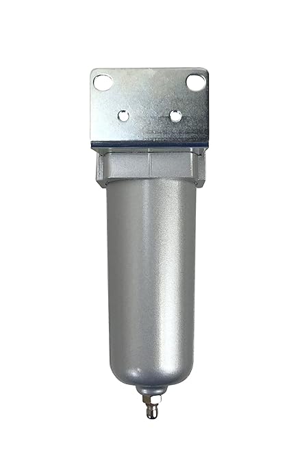 1/2" NPT Industrial Particulate Filter, Removes Water, Moisture, Debris from Compressed Air Lines, 5oz Bowl (225 PSI Max)